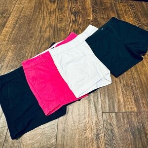 J.Crew Lot of 4 Classic Chino Shorts Size 0